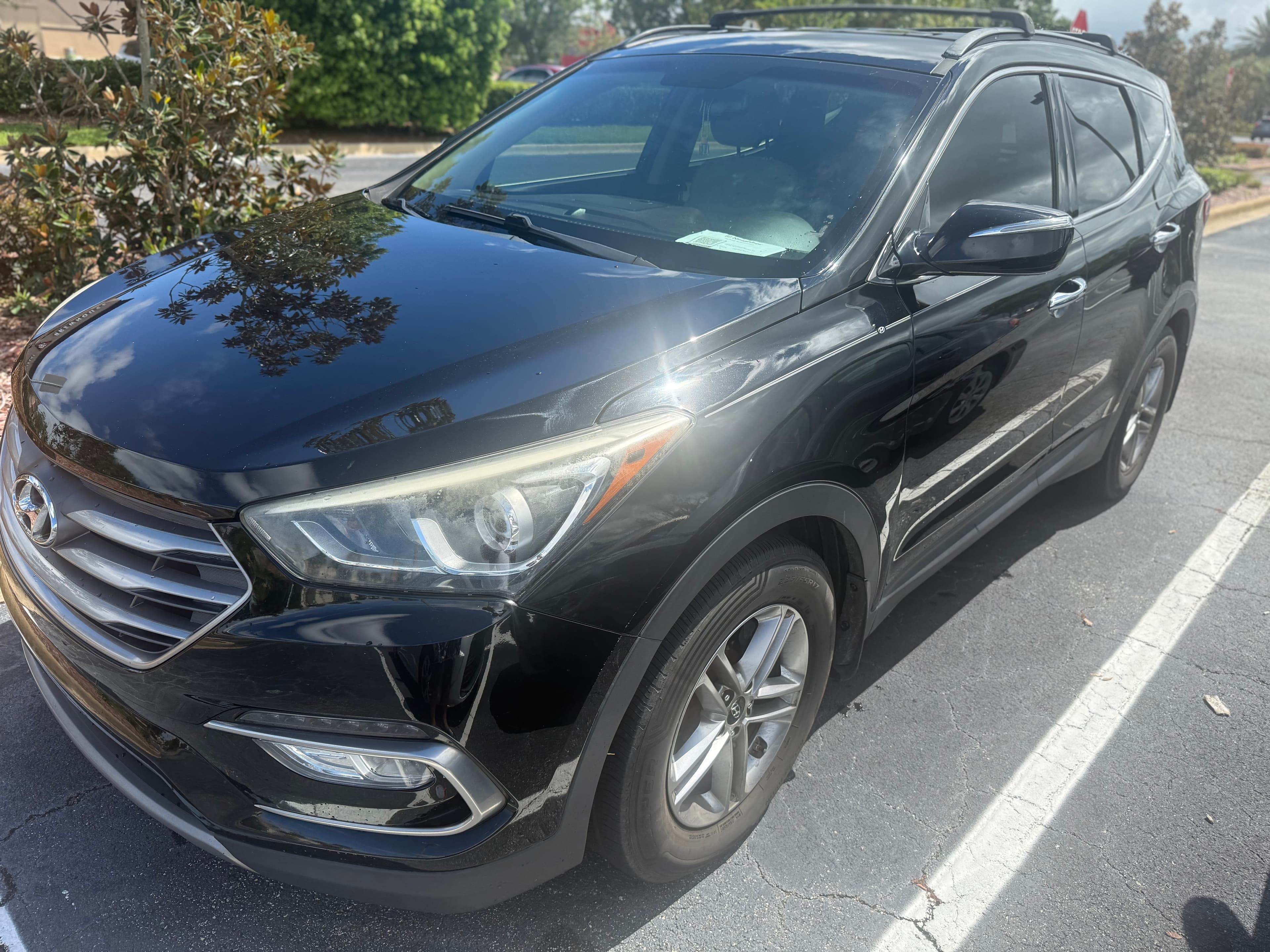 2018 Black Hyundai Santa Fe Sport